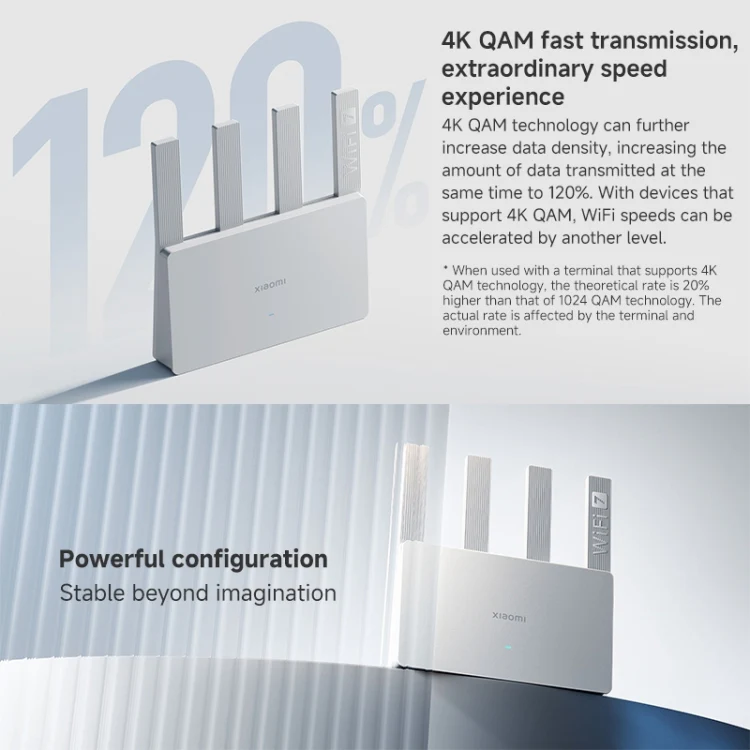 Xiaomi Router BE3600 WiFi7 2.5G Port Dual Band, US Plug(White) - Image 4