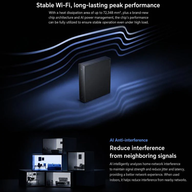 Xiaomi Router BE7200 Pro WiFi 7 AI Hub 2.5G Port Dual Band, US Plug(Grey) - Image 8
