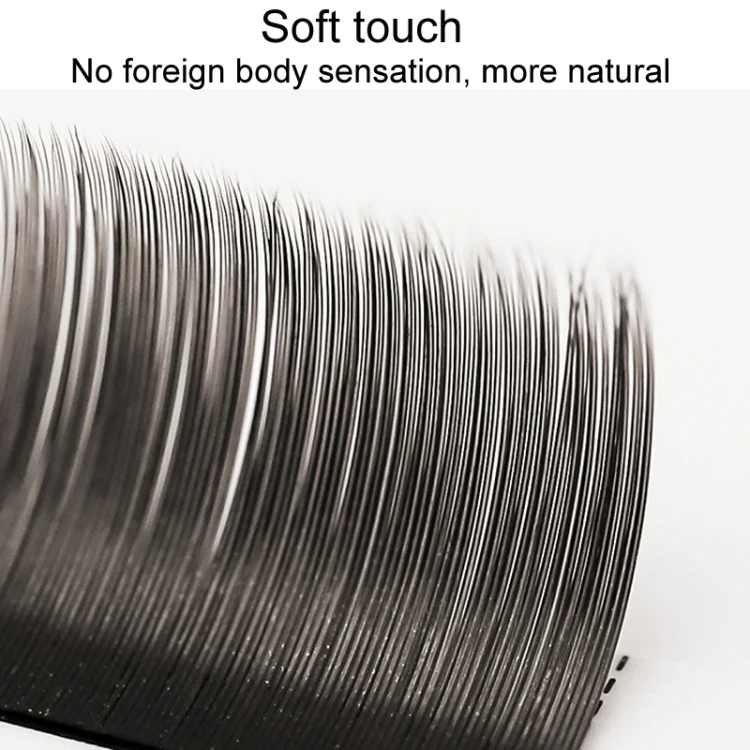 XINUO 10rows /Box Single Flat Hair Eyelash Extensions Double Tip Soft Matte False Eye Liners, Model: 0.20 Baby Curved(11mm) - Image 6