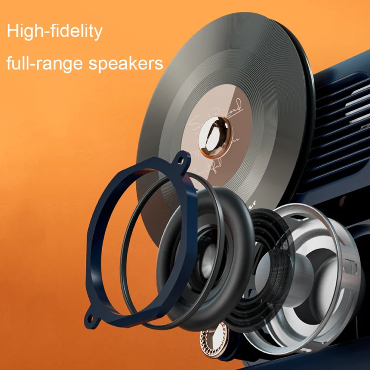 Y02 Retro Vinyl Record Player Wireless Bluetooth Speaker Ambient Light Aromatherapy Bluetooth Audio(Blue) - Image 6