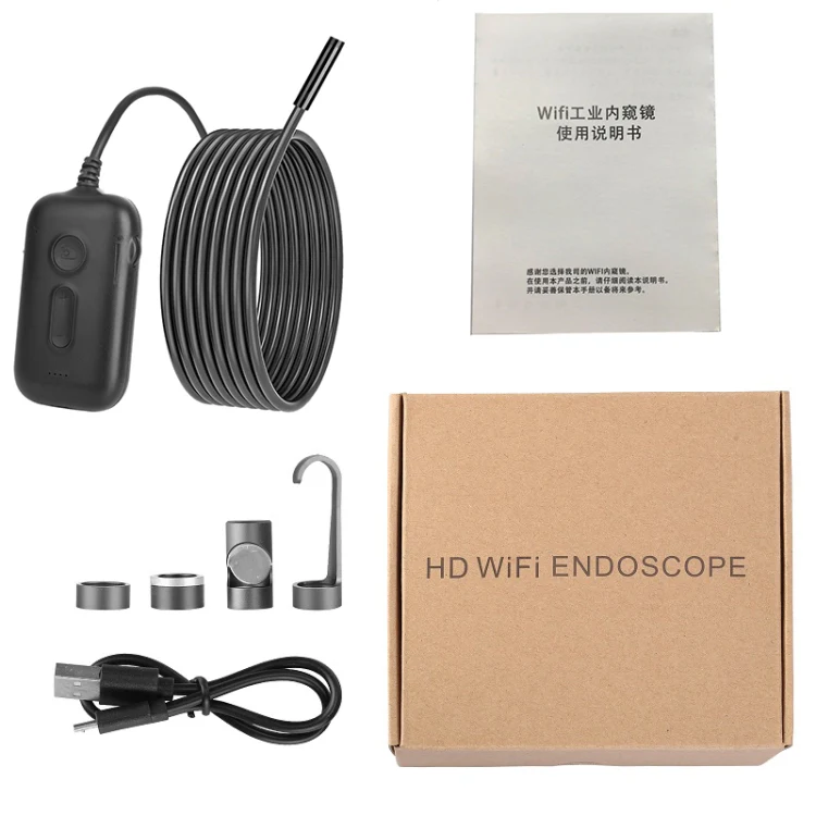 Y15 7.9mm Dual Camera WiFi Connected Hard Cable HD Industrial Endoscope, Length:2m(Black) - Image 11