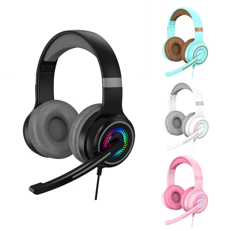 Y20 LED Bass Stereo PC Wired Gaming Headset with Microphone(Black) - Image 2