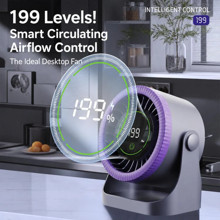 Y26 Dual-Duct Desktop Circulating Fan with Digital Display(White) - Image 11