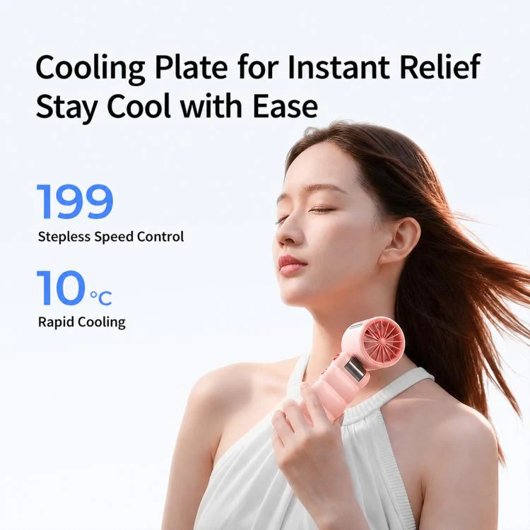 Y28 High Speed Quiet Foldable Handheld Cooling Fan(Yellow White) - Image 3