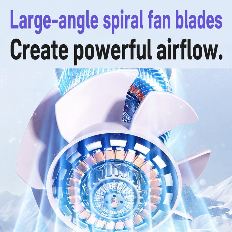 Y29 Handheld Ice Compress Fan With Digital Display 199-Speed Portable Outdoor Fan(Purple) - Image 4