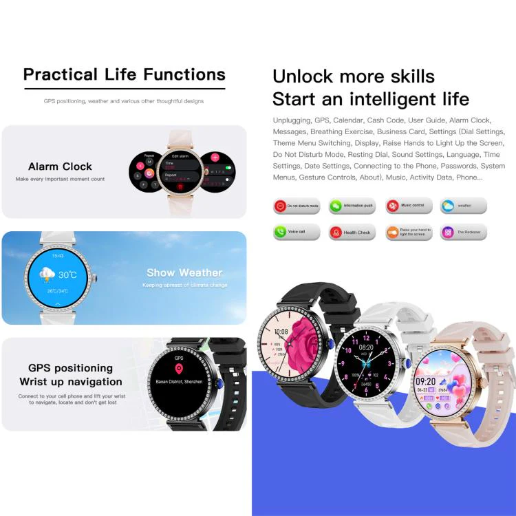 Y31 / S16 1.27 inch Smart Watch with Bluetooth Call, Heart Rate Monitor, Blood Oxygen, Sports Modes, GPS Altimeter, Fitness Tracker(Black) - Image 13