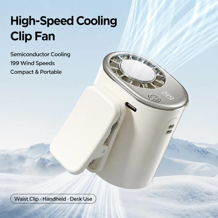 Y32 Portable Semiconductor Cooling Electric Fan with Clip(Black) - Image 5