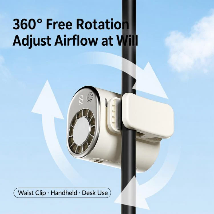 Y32 Portable Semiconductor Cooling Electric Fan with Clip(White) - Image 10