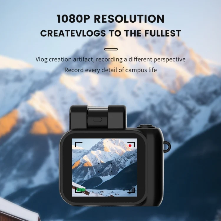 Y4000 Mini Camera 1080P HD Digital Camera with Screen Portable Retro Travel Vlog Student Small Camcorder (Pink) - Image 3