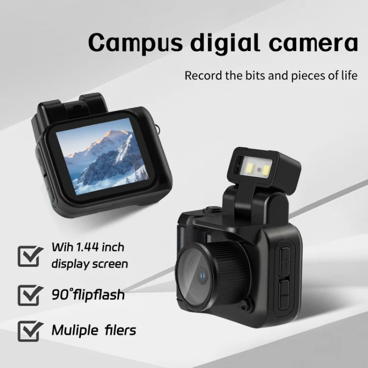 Y4000 Mini Camera 1080P HD Digital Camera with Screen Portable Retro Travel Vlog Student Small Camcorder (White) - Image 2