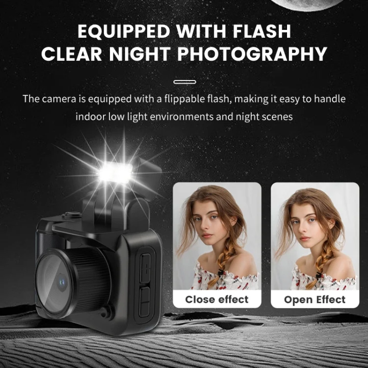 Y4000 Mini Camera 1080P HD Digital Camera with Screen Portable Retro Travel Vlog Student Small Camcorder (White) - Image 5