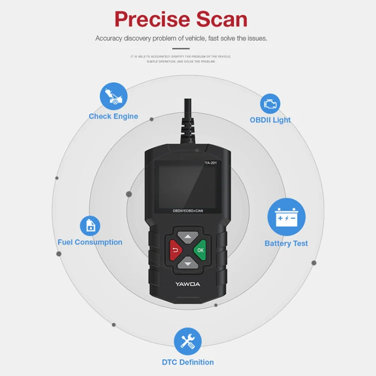 YA201 Car Mini Code Reader OBD2 Fault Detector Diagnostic Tool - Image 11