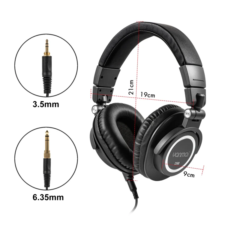 Yanmai D98 Professional Recording Monitor Headphone (Silver Grey) - Image 4