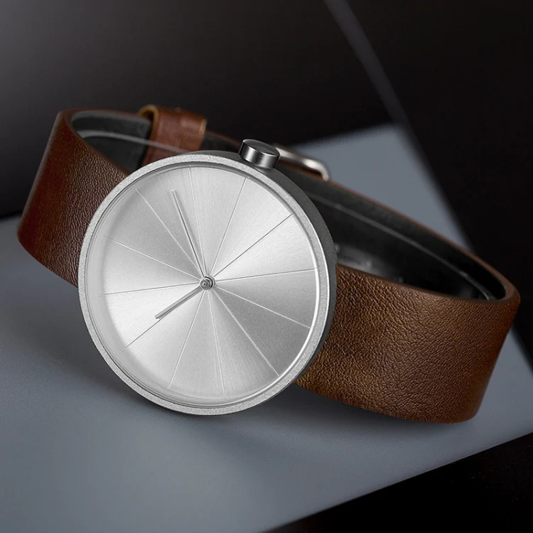 YAZOLE 520 Simple Dial Waterproof Quartz Movement Watch(Silver+Brown) - Image 2