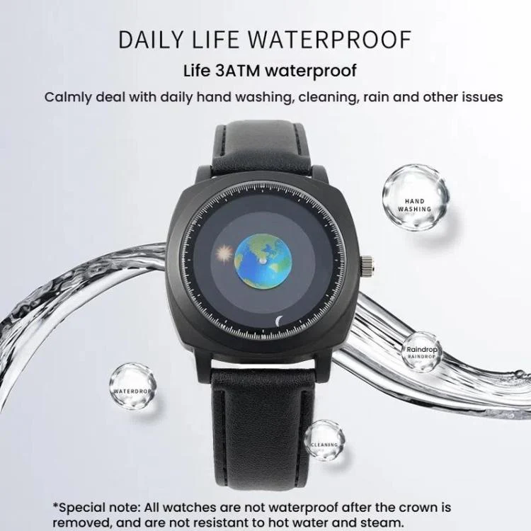 YAZOLE 588 Men Watch Earth Sun Moon Pointer Quartz Watch Student Wristwatch(Black) - Image 5