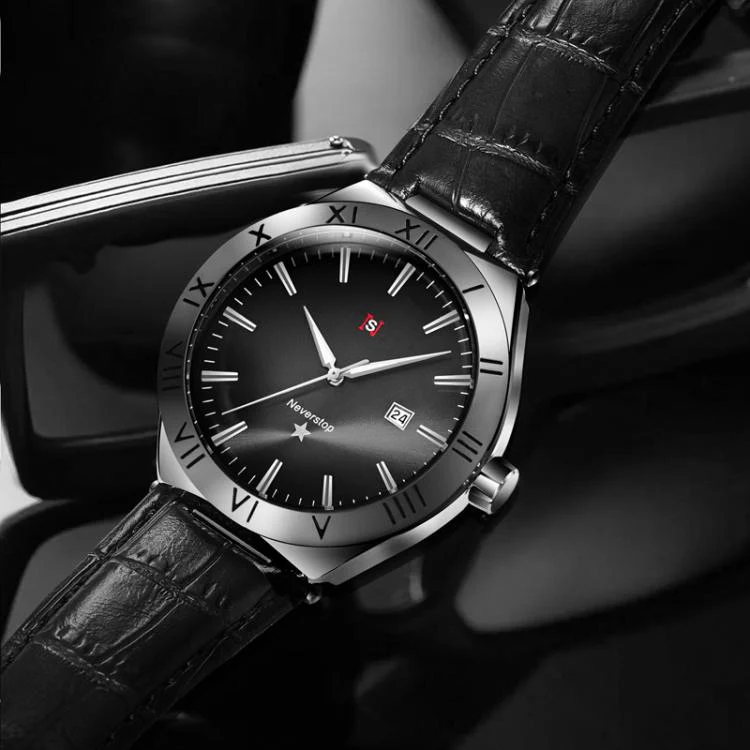 YAZOLE N953 Simple Business Men Watch Luminous Calendar Student Watch(Black Gold) - Image 3