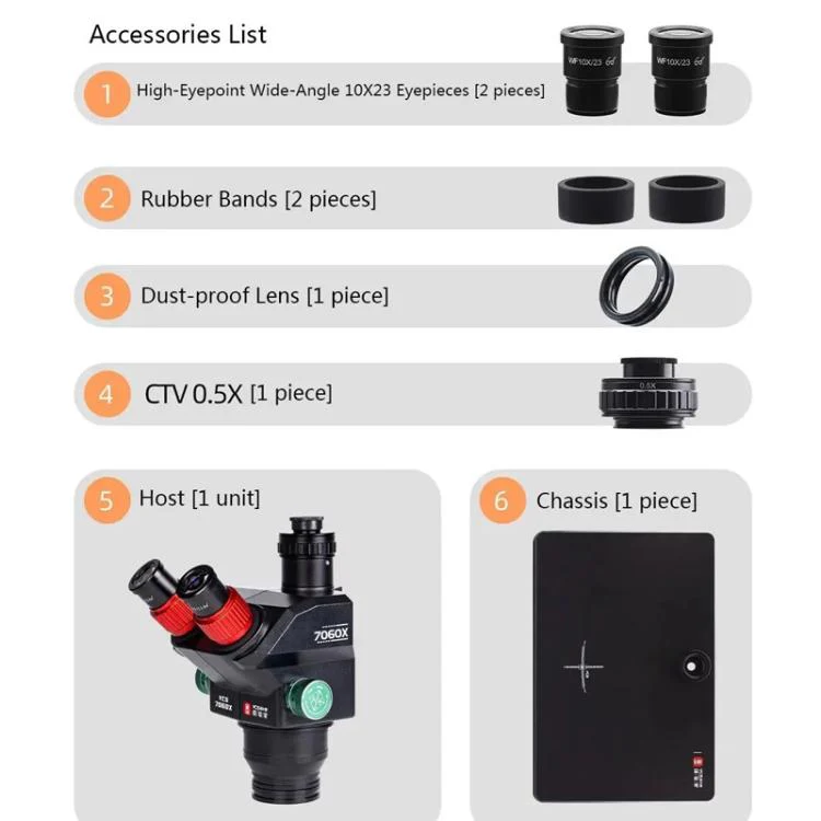 YCS 7060X With Base Model 0.5X Microscope Smartphone Motherboard Chip Repair Tool - Image 9