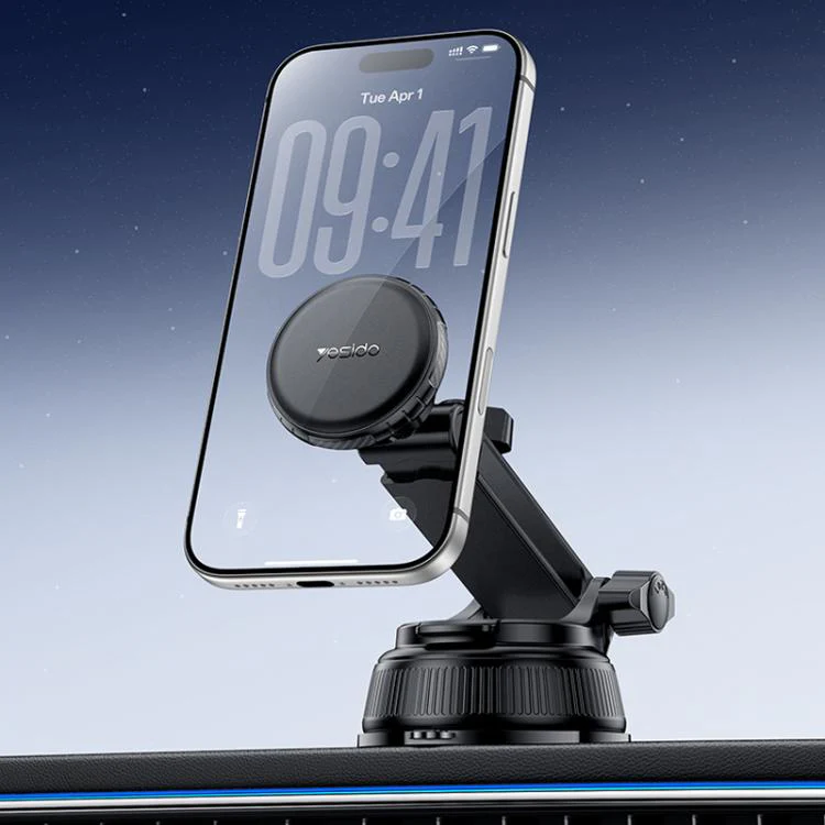 Yesido C276 Car Suction Cup Magnetic Phone Holder(Black)