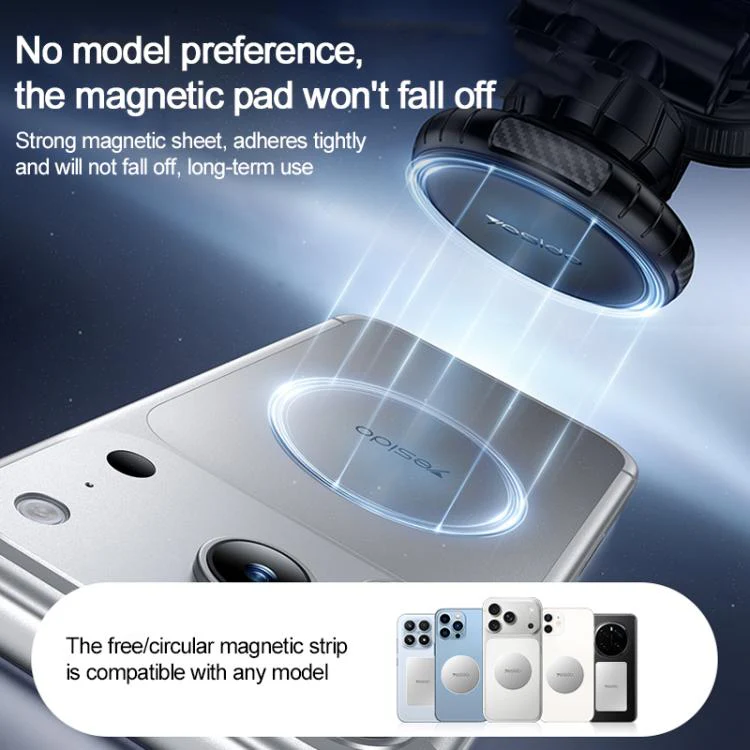 Yesido C276 Car Suction Cup Magnetic Phone Holder(Black) - Image 4