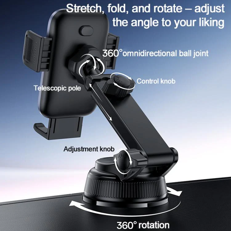 Yesido C278 Car Suction Cup Clip Phone Holder(Black) - Image 7