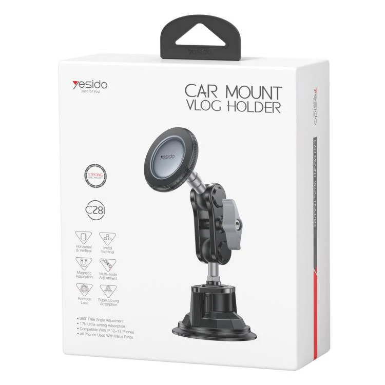 Yesido C281 Car Suction Cup Strong Magnetic Phone Shooting Holder Standard Version(Black) - Image 10
