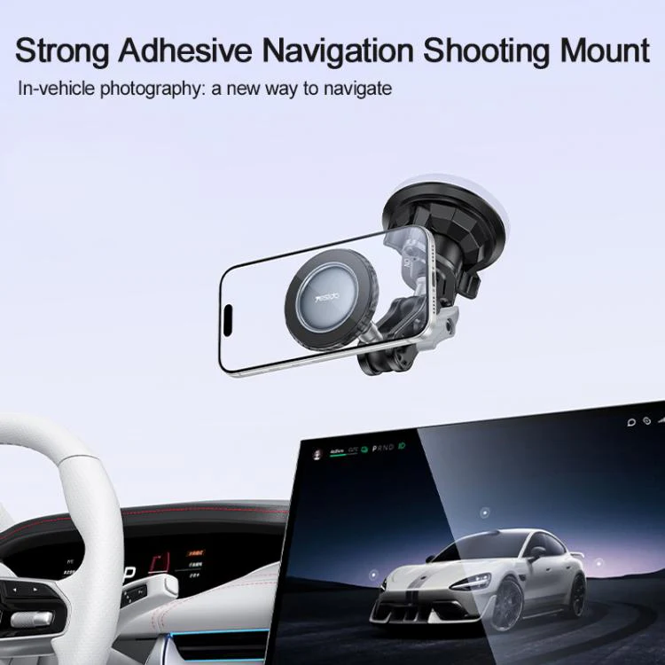 Yesido C281 Car Suction Cup Strong Magnetic Phone Shooting Holder Standard Version(Black) - Image 3