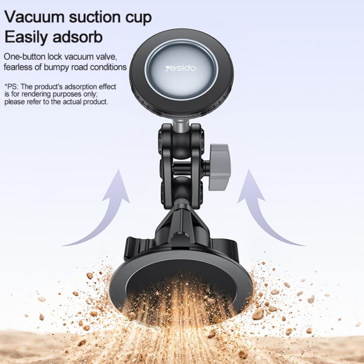 Yesido C281 Car Suction Cup Strong Magnetic Phone Shooting Holder Standard Version(Black) - Image 5