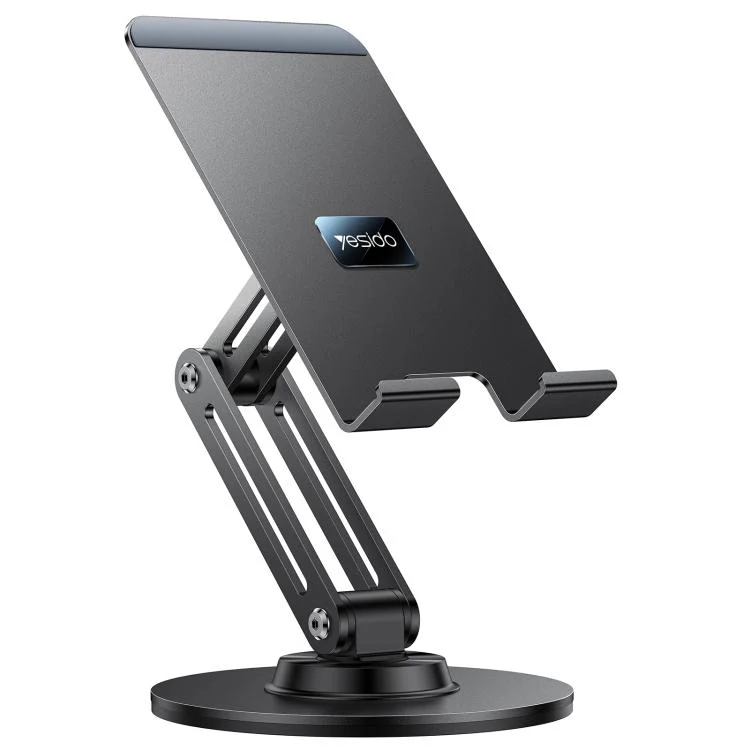 Yesido C302 360 Degree Rotation 3-Axis Foldable Desktop Tablet Phone Holder(Black)