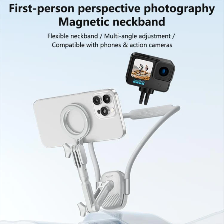 Yesido C332 Multifunctional Magnetic Neck Hanger Shooting Holder(White) - Image 2