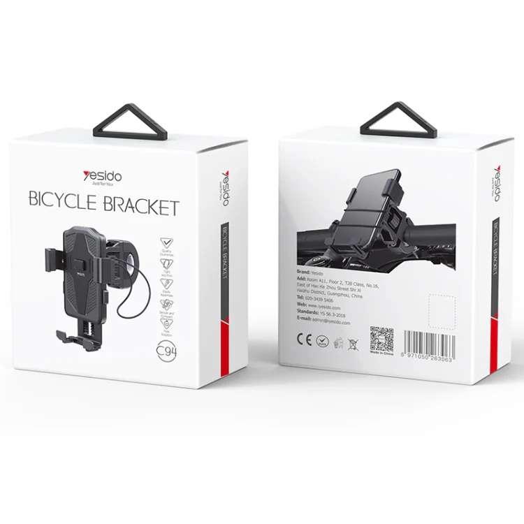 Yesido C94 Bicycle / Motorcycle Elastic Clip Phone Navigation Bracket(Black) - Image 9