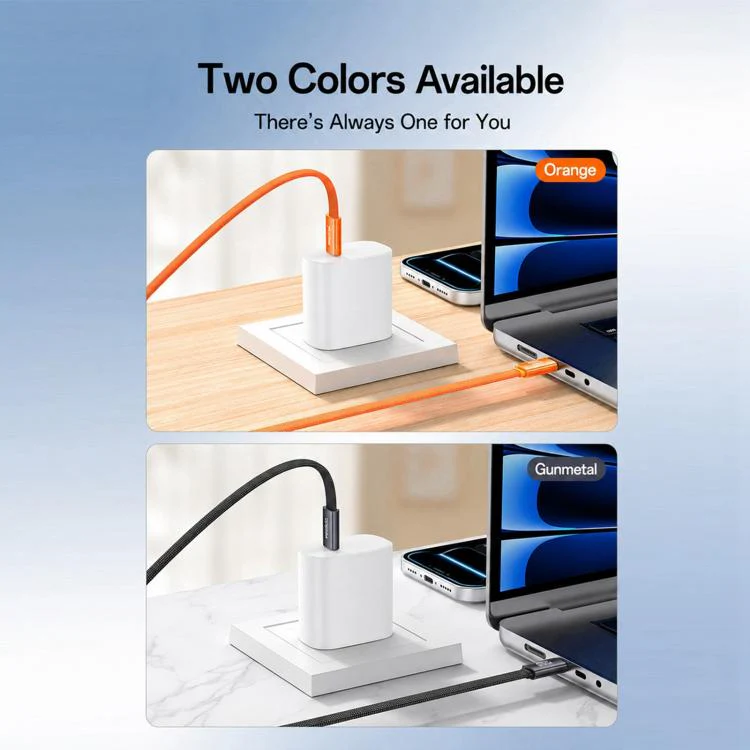 Yesido CA206 60W Type-C to Type-C Super Fast Charging Braided Data Cable, Length: 1.2m(Black) - Image 8