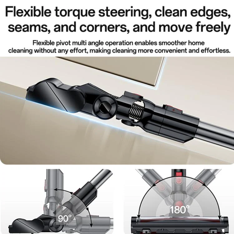 Yesido EC32 Handheld Wireless Vacuum Cleaner 12000Pa Suction Multifunction Cleaning Dust Removal Tool, Plug Type:EU Plug(Black) - Image 4