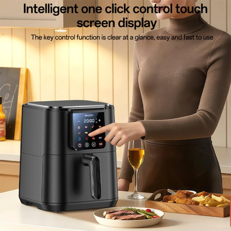Yesido EC35 6L 1500W Touch Screen NTC Temperature Control Air Fryer, Plug Type:UK Plug(Black) - Image 4