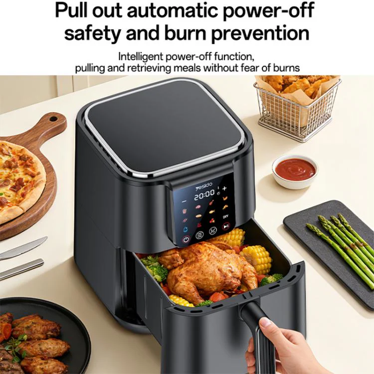 Yesido EC35 6L 1500W Touch Screen NTC Temperature Control Air Fryer, Plug Type:UK Plug(Black) - Image 5