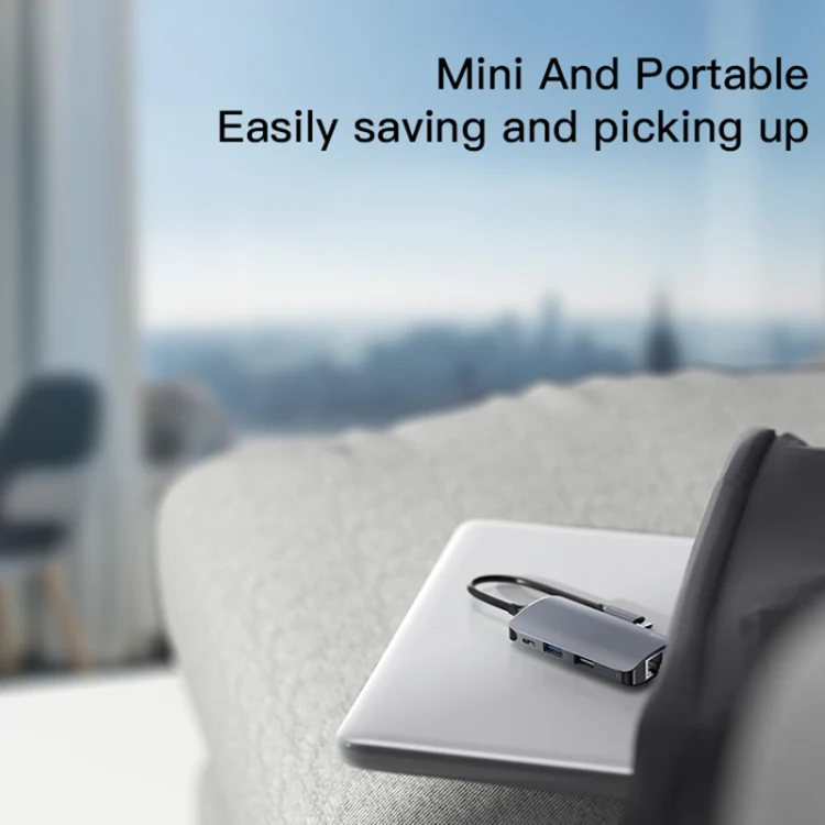 Yesido HB15 6 in 1 USB-C / Type-C Ports Multifunctional Docking Station HUB Adapter - Image 10