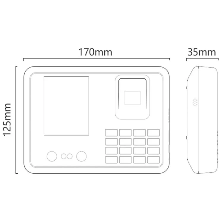 Yesido KM30 2.8 inch Screen Face Fingerprint Recognition Attendance Machine, Plug Type:UK Plug(Black) - Image 11