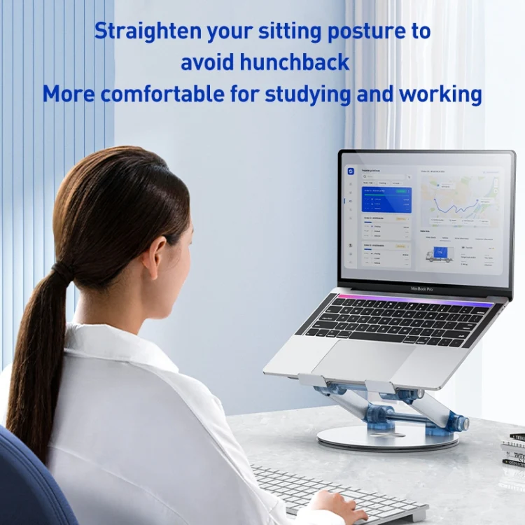 Yesido LP06 Foldable Laptop Swivel Stand(Silver) - Image 9