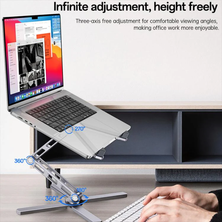 Yesido LP09 Detachable Laptop 360 Degrees Rotating Heating Stand(Grey) - Image 3