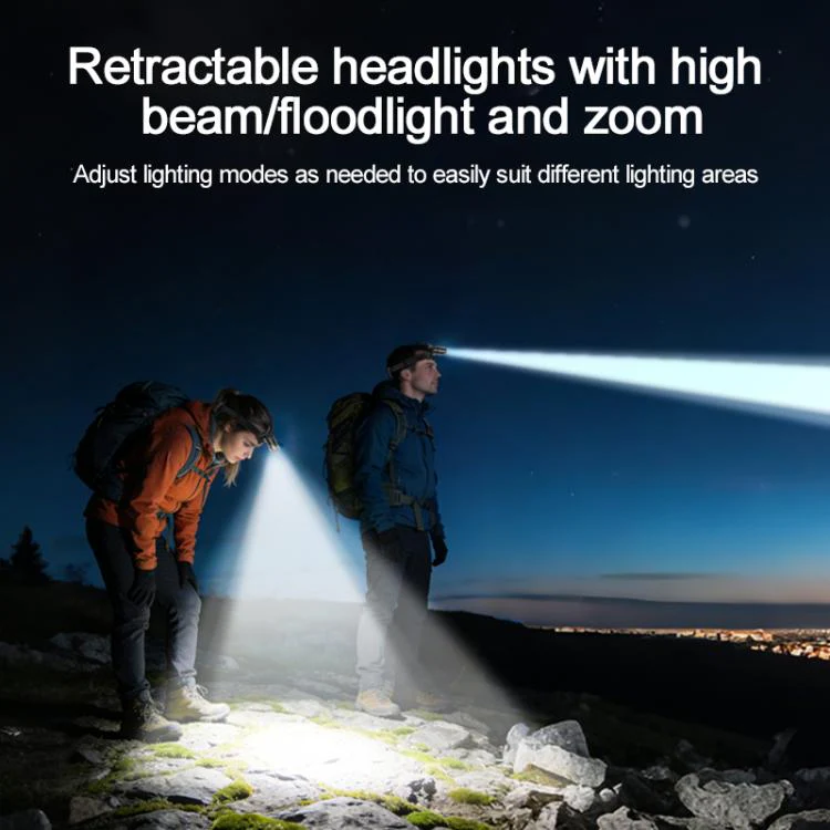 Yesido TC13 500LM Wave Sensor 3 Modes Zoomable LED Headlamp(Black) - Image 8