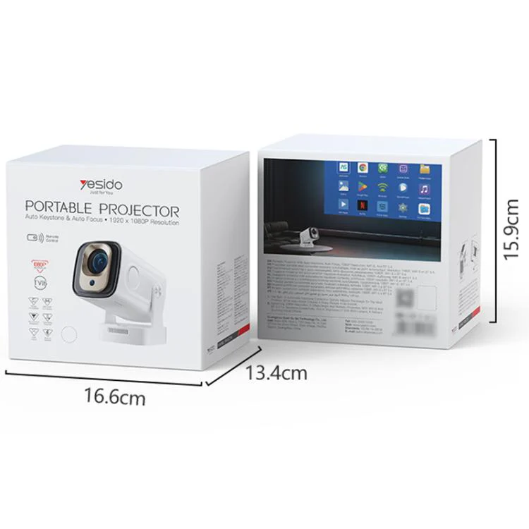 Yesido TV16 1080P Auto Focus Bluetooth 5.4 Smart Projector, Plug Type:US Plug(White) - Image 13