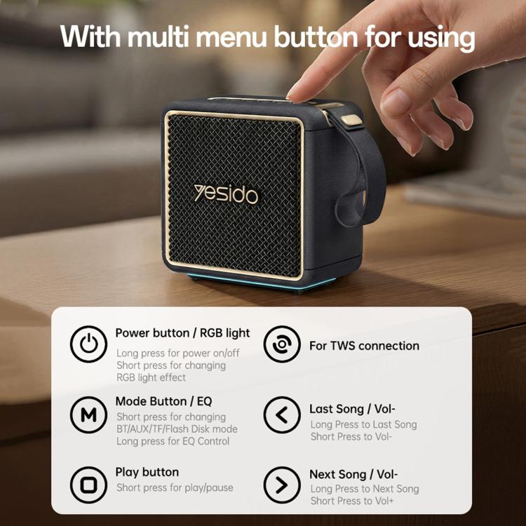 Yesido YSW47 30W High Power Portable Bluetooth Speaker(Black) - Image 8