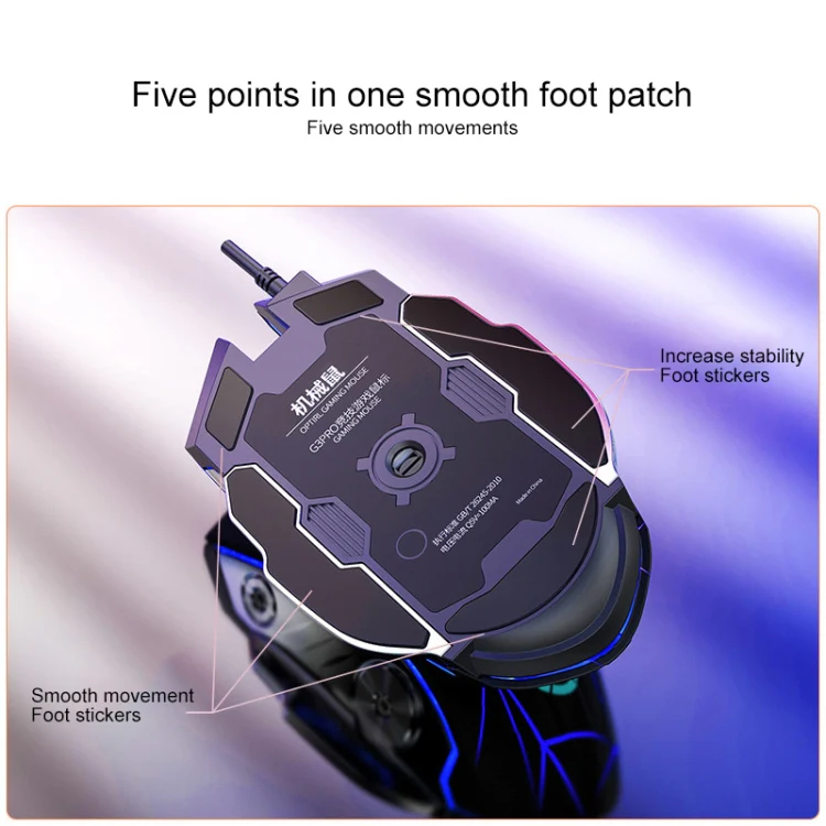 YINDIAO K002 USB Wired Mechanical Feel RGB Backlight Keyboard + Optical Silent Mouse Set(Black) - Image 7