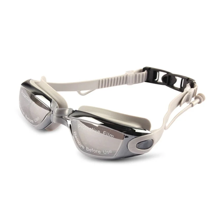 YJ003 Electroplating HD Anti-fog Swimming Glasses Waterproof Diving Equipment for Man and Women(Gray) - Image 2