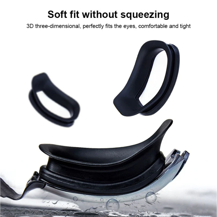YJ003 Electroplating HD Anti-fog Swimming Glasses Waterproof Diving Equipment for Man and Women(Gray) - Image 6