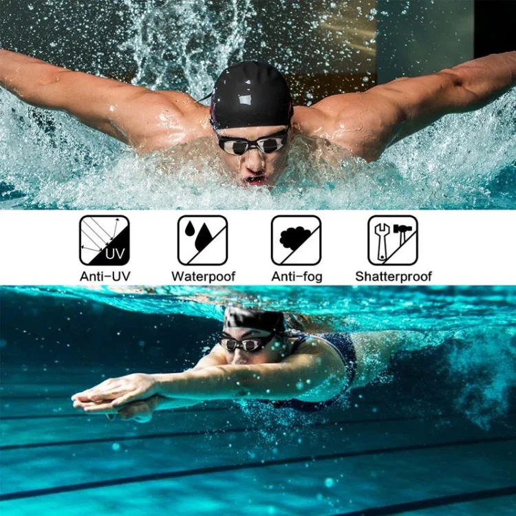 YJ003 Electroplating HD Anti-fog Swimming Glasses Waterproof Diving Equipment for Man and Women(Gray) - Image 8