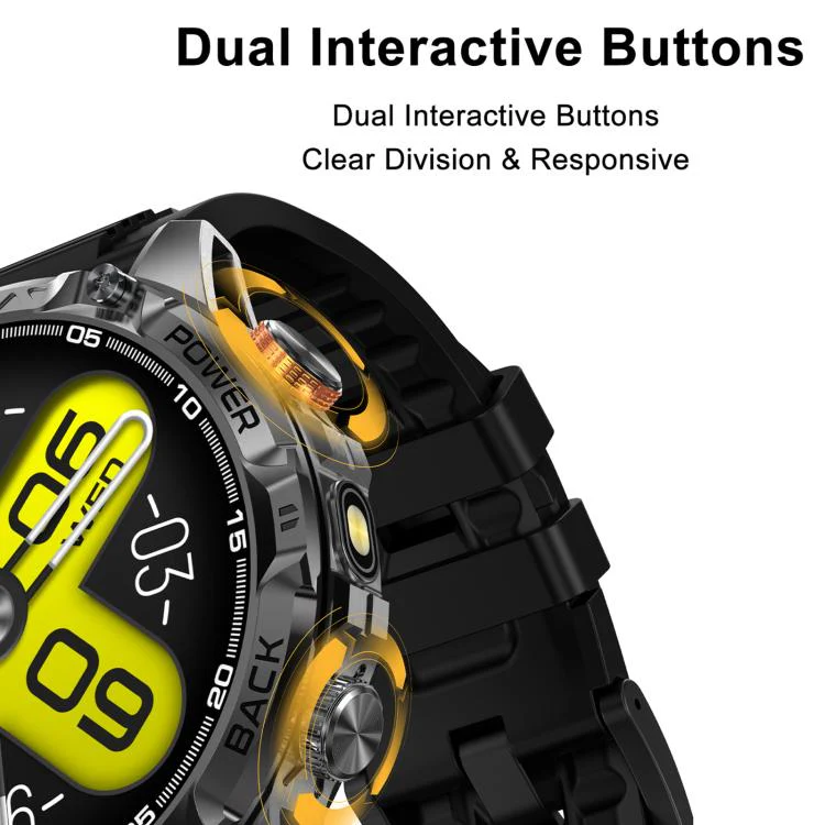 YK16 1.7 inch Sports Smart Watch Supports Heart Rate / Sleep Monitoring(Black) - Image 6