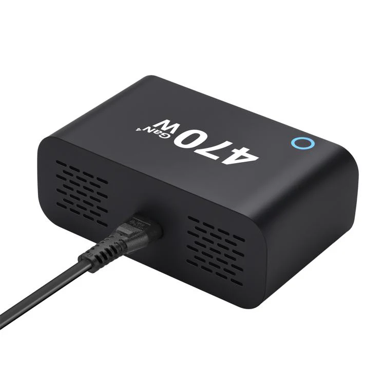 YMX-615-LCD470W 4xType-C and 2xUSB 470W GaN Multi-Function Charger, Plug:US Plug(Black) - Image 4