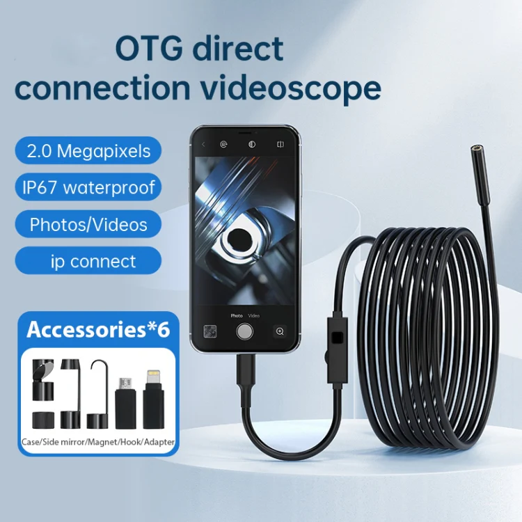 YP105 8mm Lenses 2MP HD Industry Endoscope Support Mobile Phone Direct Connection, Length:3m - Image 2