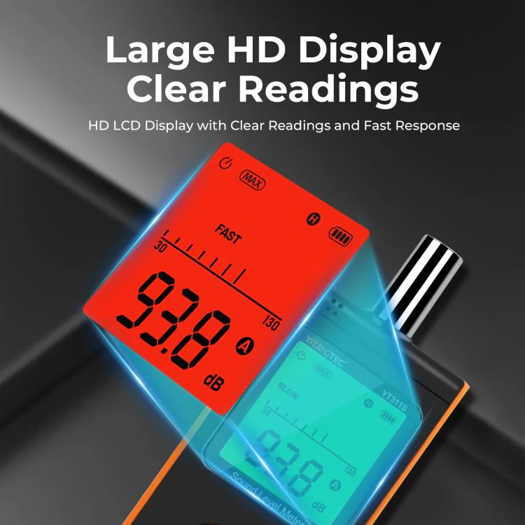 YT311S High Precision Digital Sound Level Meter, Measurement Range: 30–130dB(Black Orange) - Image 6