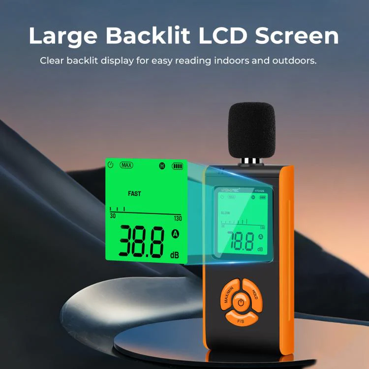 YT312S High Precision Digital Sound Level Meter, Measurement Range: 30–130dB(Black Orange) - Image 4